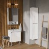 Тумба с раковиной Aquaton Сканди Doors 55 белый глянец, белый матовый