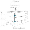 Тумба под раковину Aquaton Сканди 70 белый матовый, белый глянец