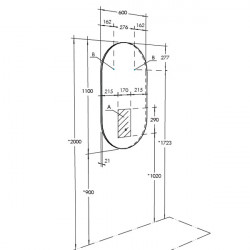 Зеркало Aquaton Альто 110х60