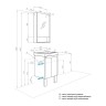 Тумба под раковину Aquaton Сканди Doors 45 белый глянец, дуб верона